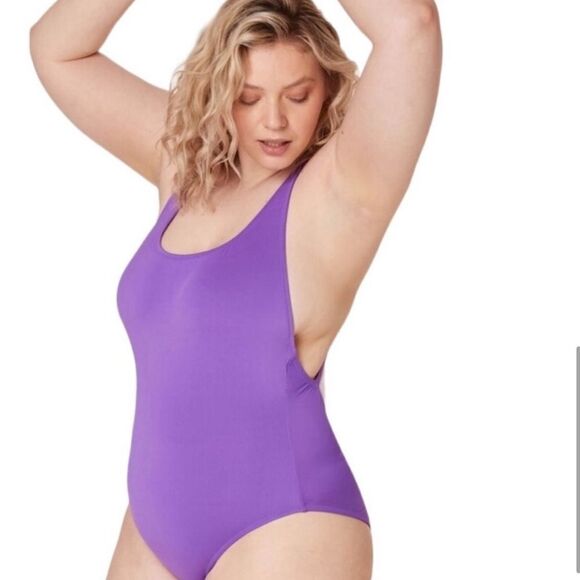 Andie Marina One Piece Swimsuit Violet Purple FLAWS - Picture 8 of 9